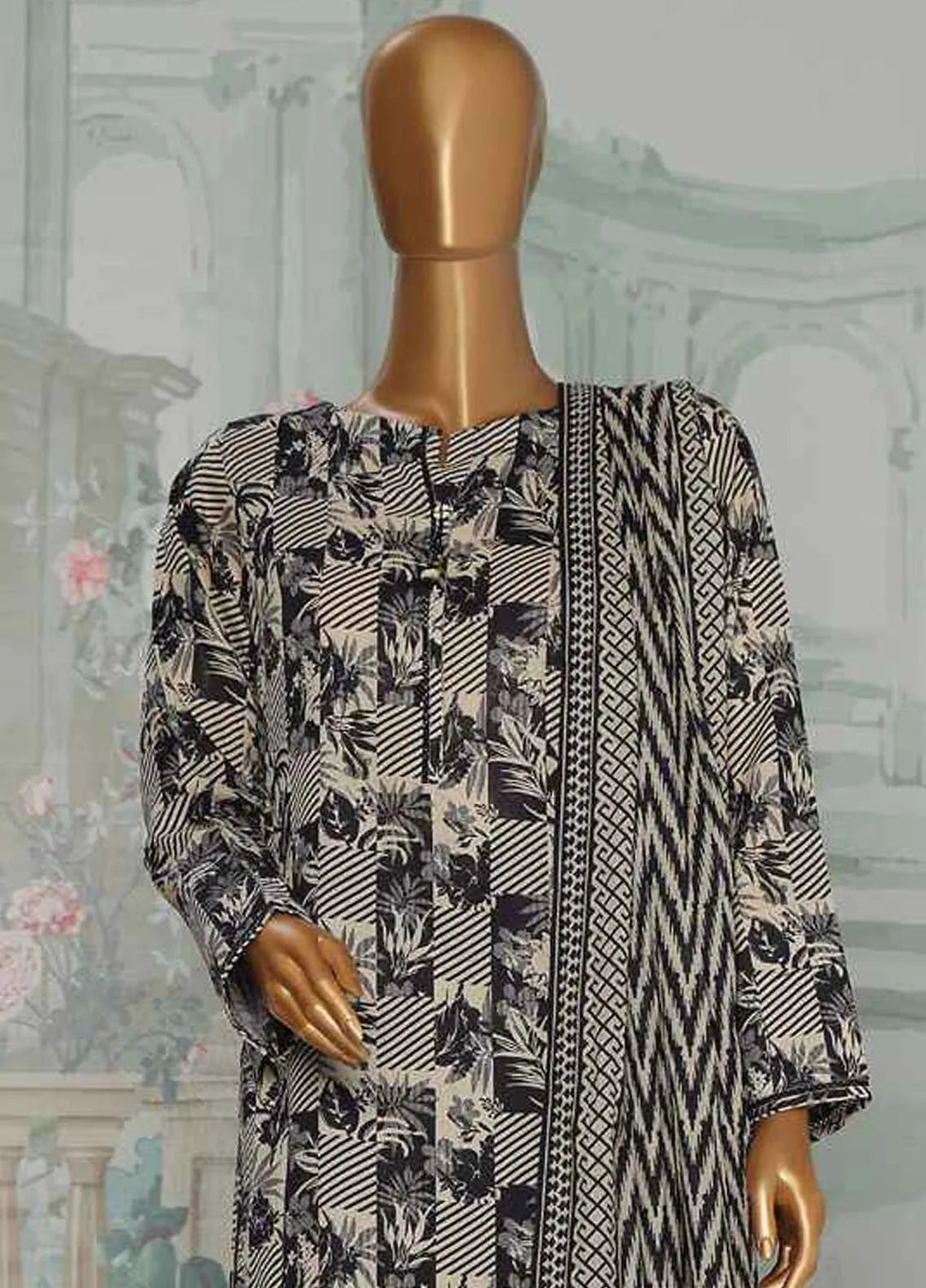 Hz Textiles Printed Lawn Suit Unstitched 3 Piece HZ24PA PCC-226-A - Summer Collection