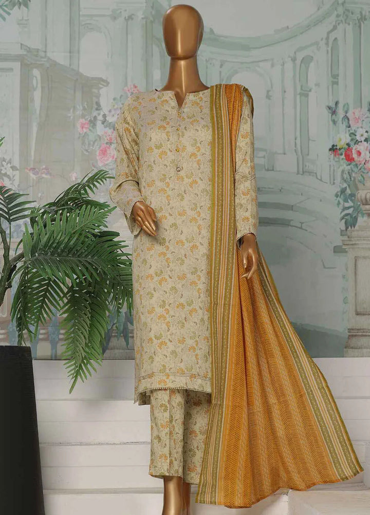 Hz Textiles Printed Lawn Suit Unstitched 3 Piece HZ24PA PCC-227-A - Summer Collection