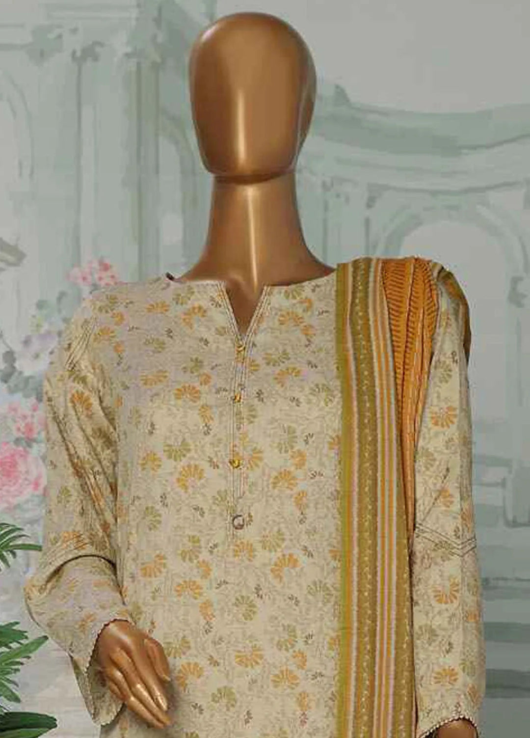 Hz Textiles Printed Lawn Suit Unstitched 3 Piece HZ24PA PCC-227-A - Summer Collection