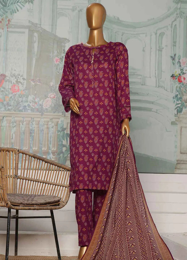 Hz Textiles Printed Lawn Suit Unstitched 3 Piece HZ24PA PCC-228-A - Summer Collection