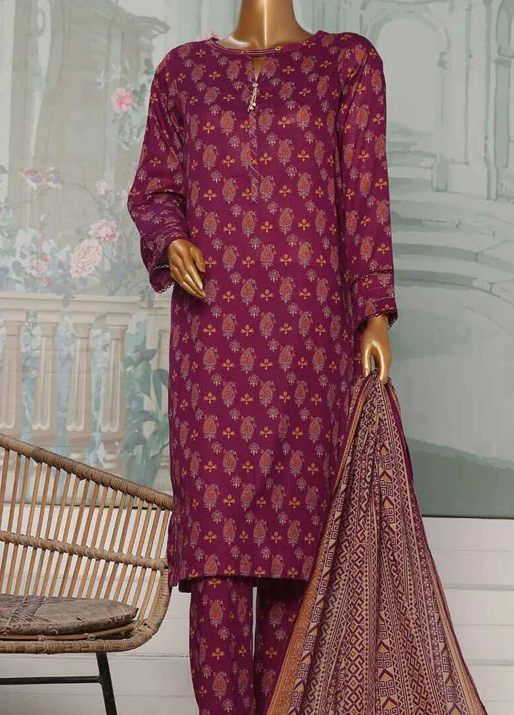 Hz Textiles Printed Lawn Suit Unstitched 3 Piece HZ24PA PCC-228-A - Summer Collection