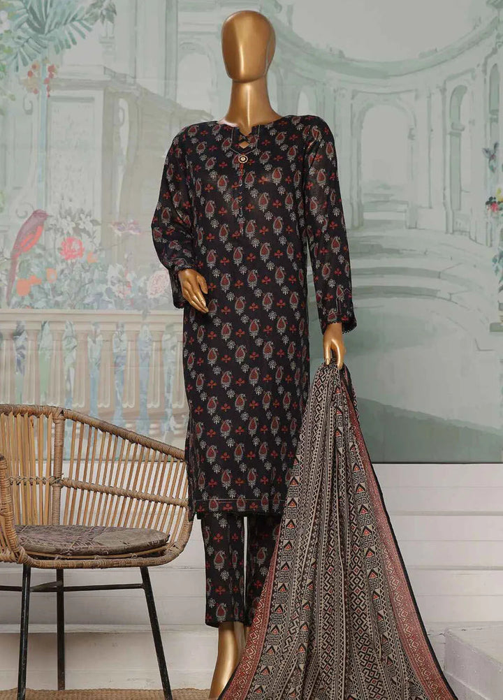 Hz Textiles Printed Lawn Suit Unstitched 3 Piece HZ24PA PCC-228-B - Summer Collection