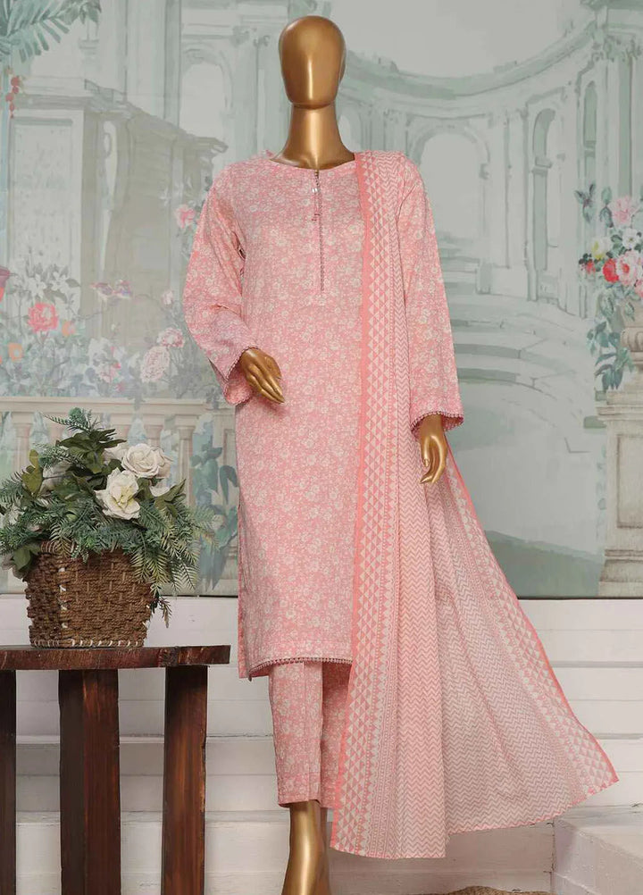 Hz Textiles Printed Lawn Suit Unstitched 3 Piece HZ24PA PCC-229-B - Summer Collection