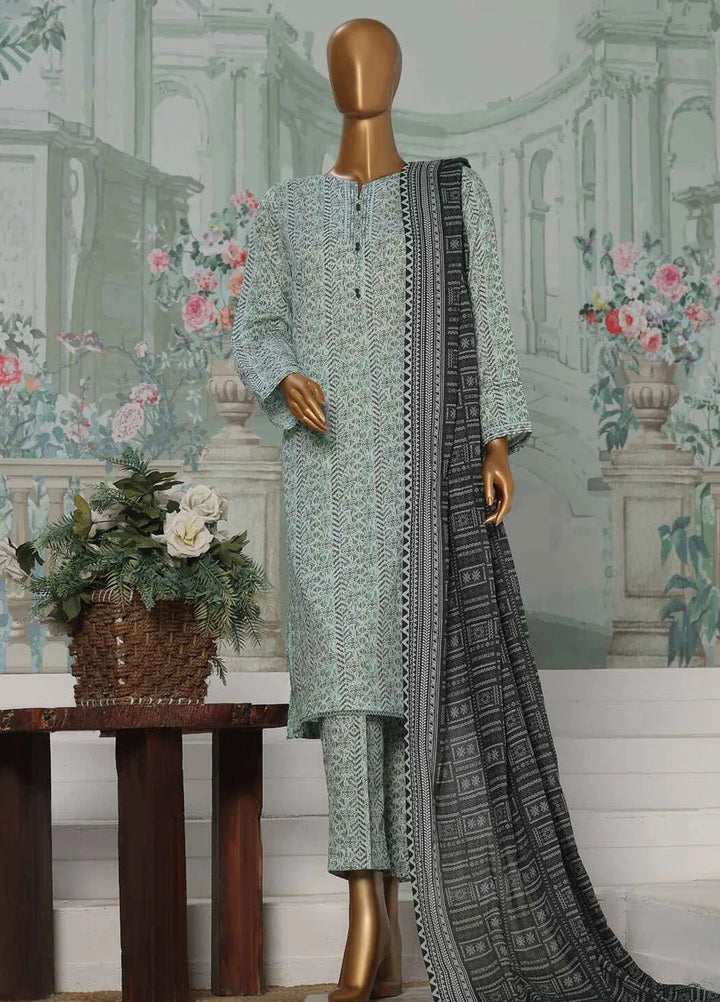 Hz Textiles Printed Lawn Suit Unstitched 3 Piece HZ24PA PCC-230-B - Summer Collection