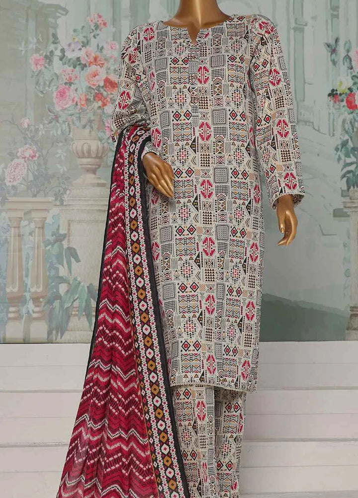 Hz Textiles Printed Lawn Suit Unstitched 3 Piece HZ24PA PCC-231-B - Summer Collection