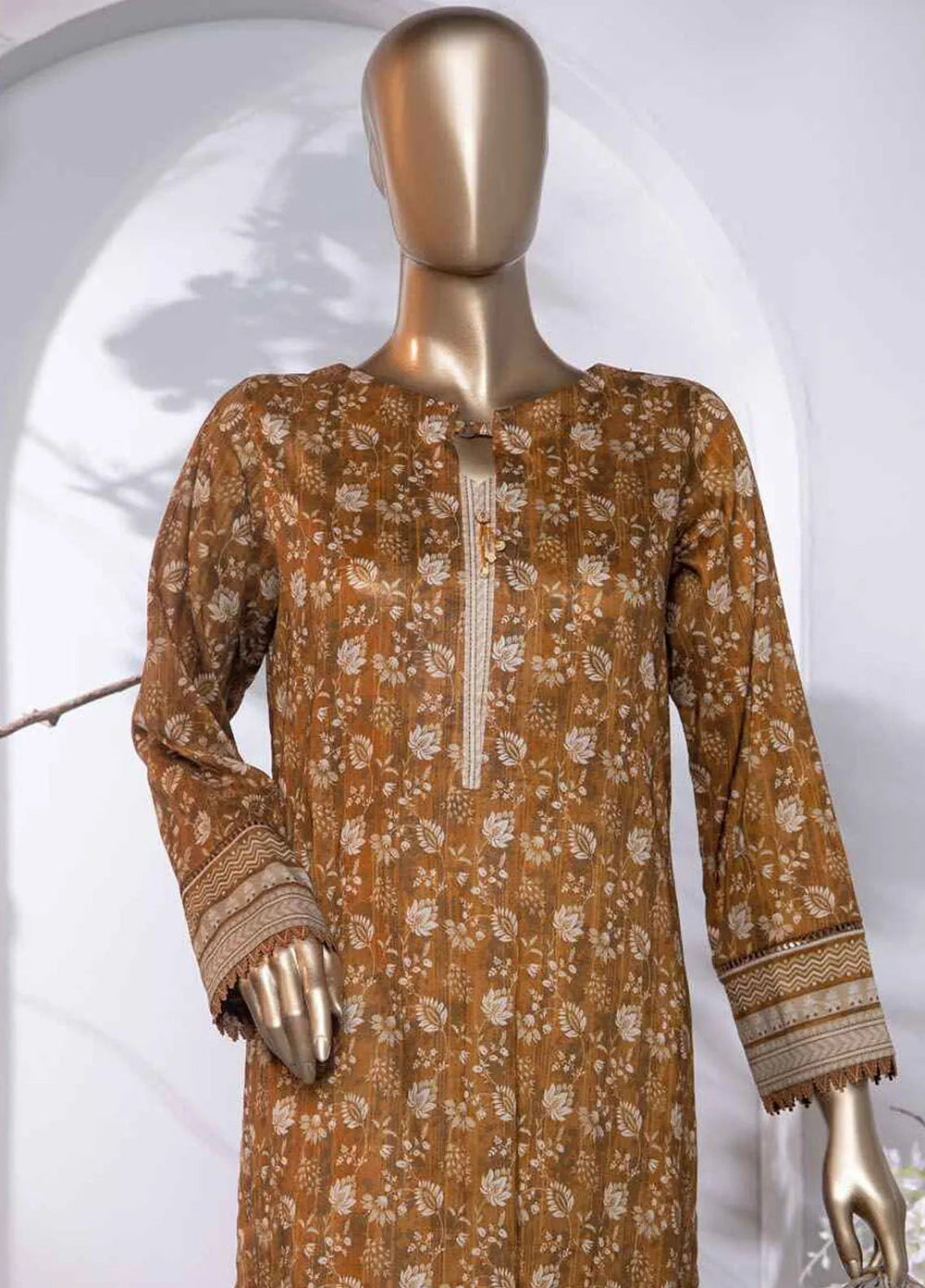 Hz Textiles Printed Lawn Suit Unstitched 3 Piece HZ24PL PPC-199 - Summer Collection