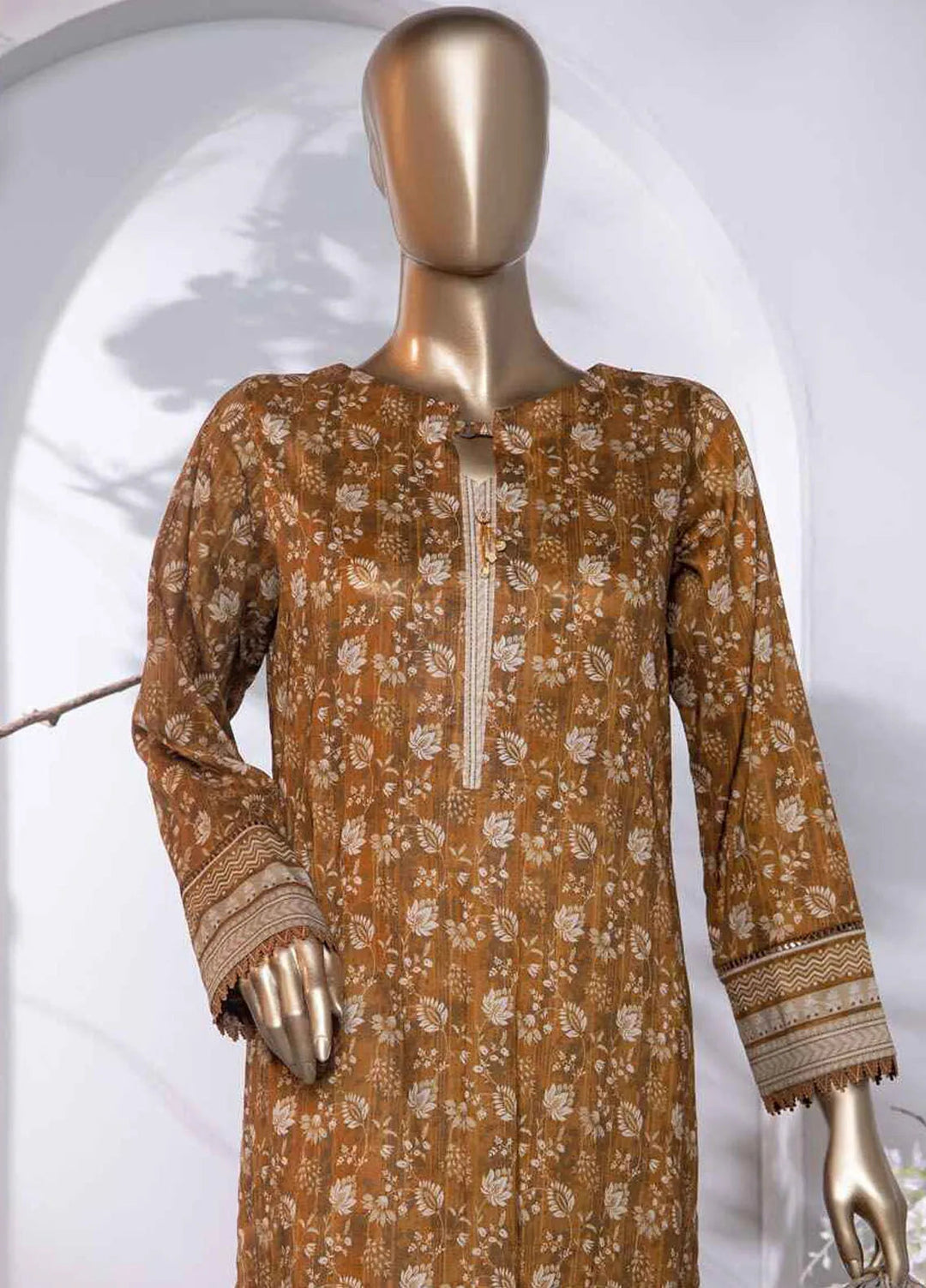 Hz Textiles Printed Lawn Suit Unstitched 3 Piece HZ24PL PPC-199 - Summer Collection