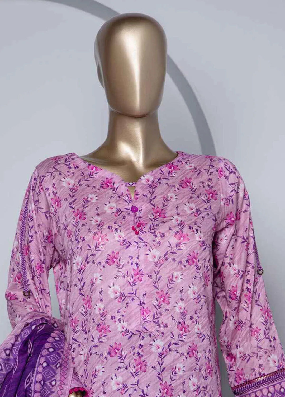 Hz Textiles Printed Lawn Suit Unstitched 3 Piece HZ24PL PPC-201 - Summer Collection