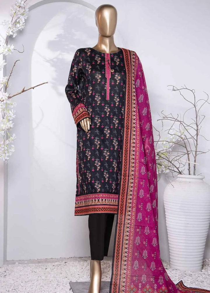 Hz Textiles Printed Lawn Suit Unstitched 3 Piece HZ24PL PPC-204 - Summer Collection