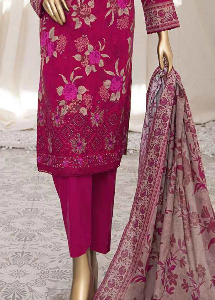 HZ Textiles Printed Lawn Suits Unstitched 3 Piece HZ25MM MEK-235 - Summer Collection