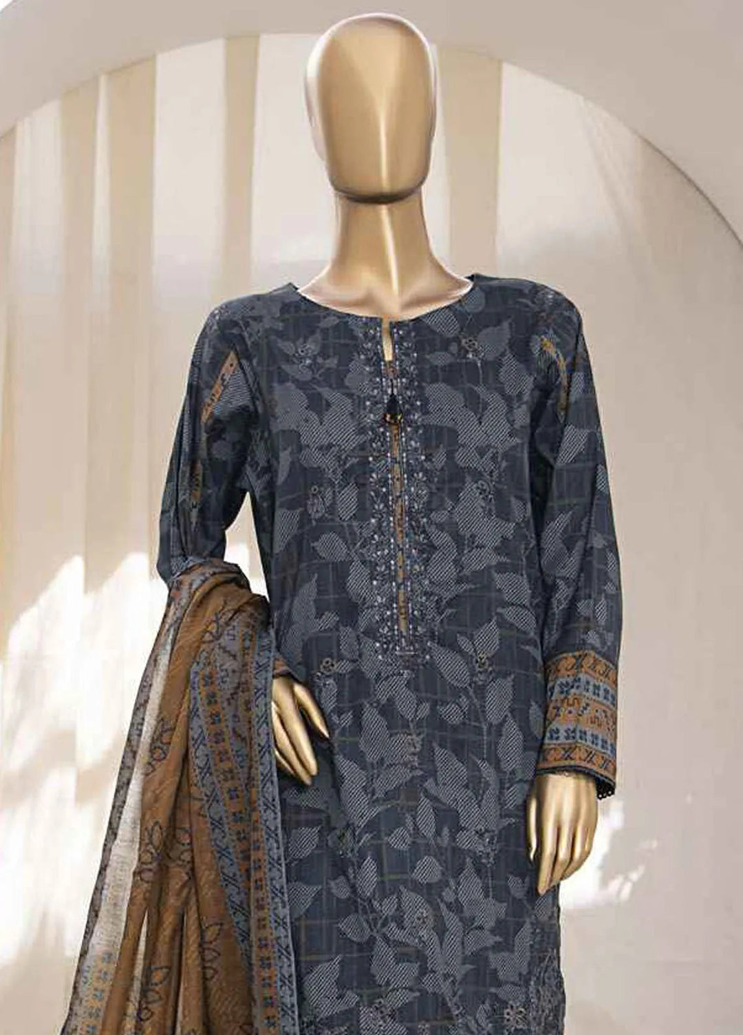 HZ Textiles Printed Lawn Suits Unstitched 3 Piece HZ25MM MEK-237 - Summer Collection