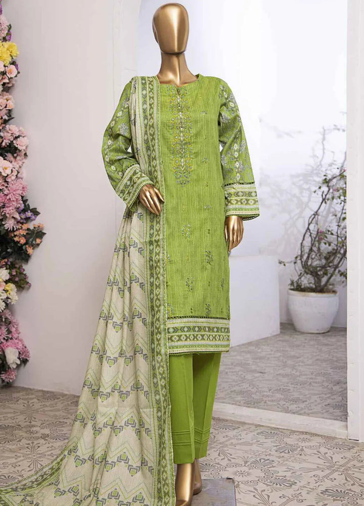 HZ Textiles Printed Lawn Suits Unstitched 3 Piece HZ25MM MEK-239 - Summer Collection