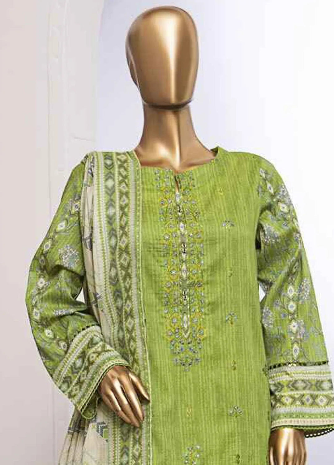 HZ Textiles Printed Lawn Suits Unstitched 3 Piece HZ25MM MEK-239 - Summer Collection