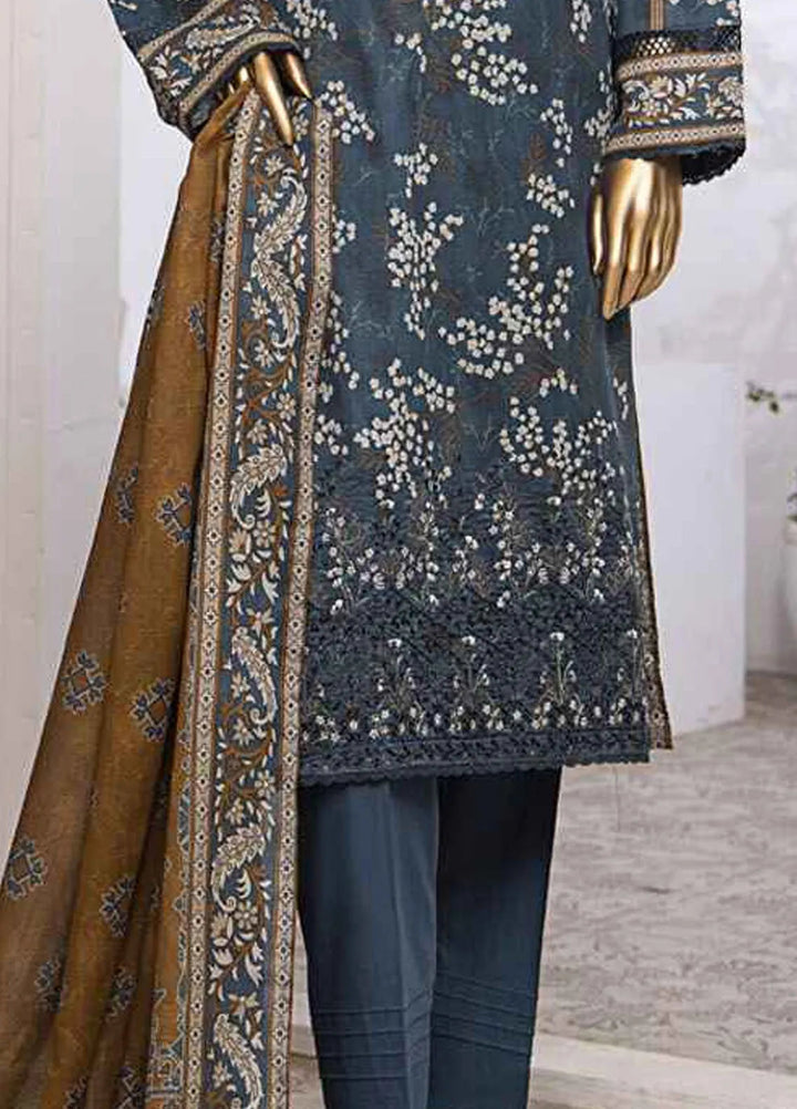 HZ Textiles Printed Lawn Suits Unstitched 3 Piece HZ25MM MEK-241 - Summer Collection