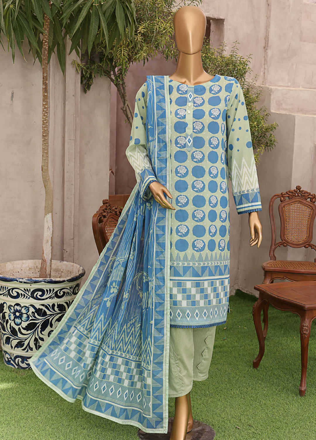 HZ Textiles Printed Lawn Suits Unstitched 3 Piece HZ25MP MPC-566 - Summer Collection