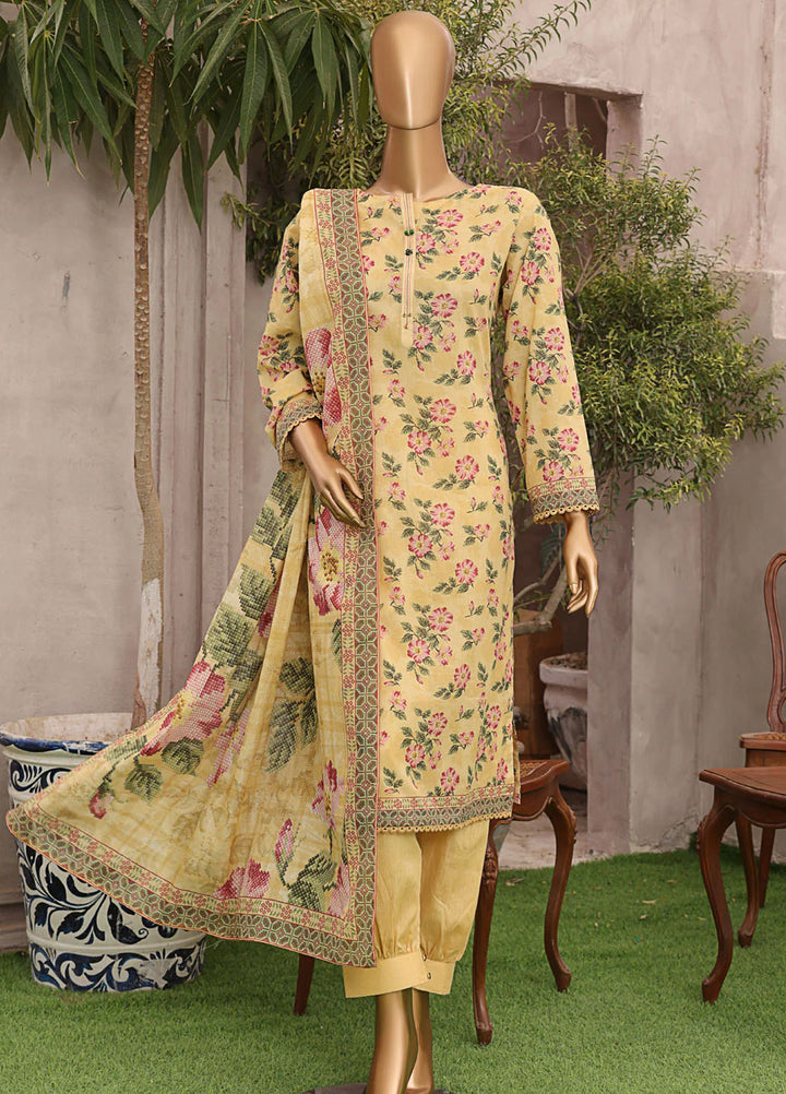 HZ Textiles Printed Lawn Suits Unstitched 3 Piece HZ25MP MPC-570 - Summer Collection