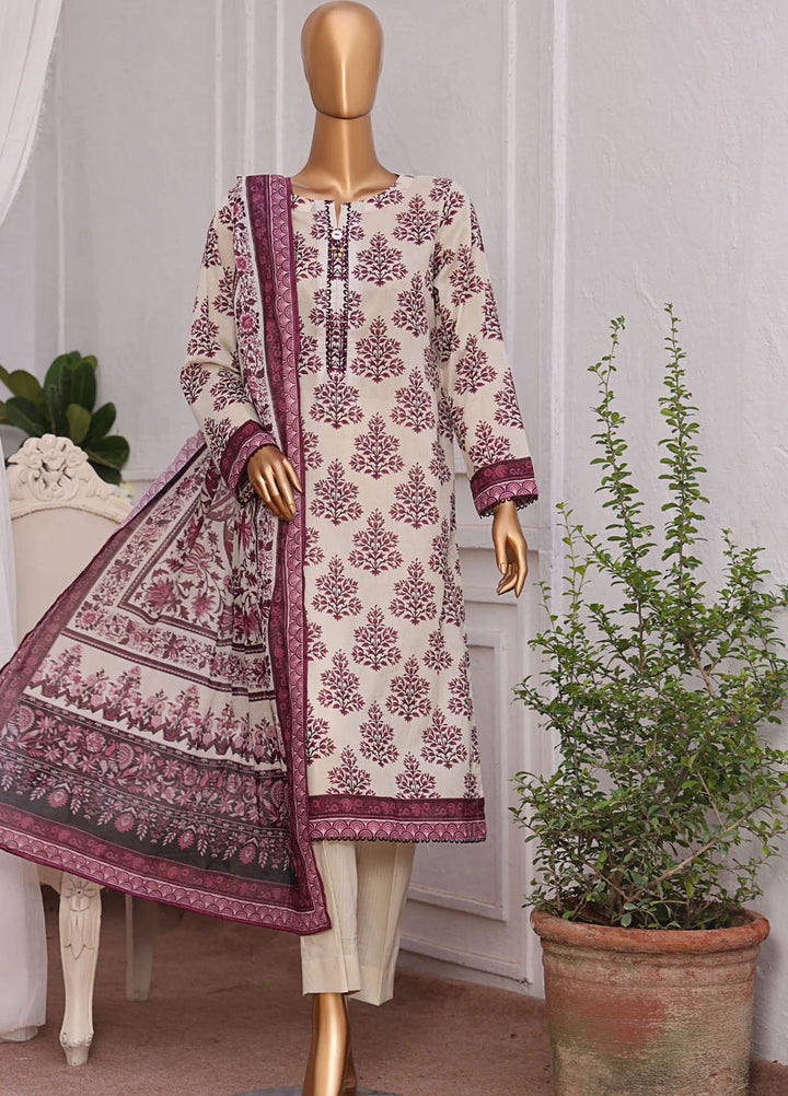 HZ Textiles Printed Lawn Suits Unstitched 3 Piece HZ25MP MPC-578 - Summer Collection