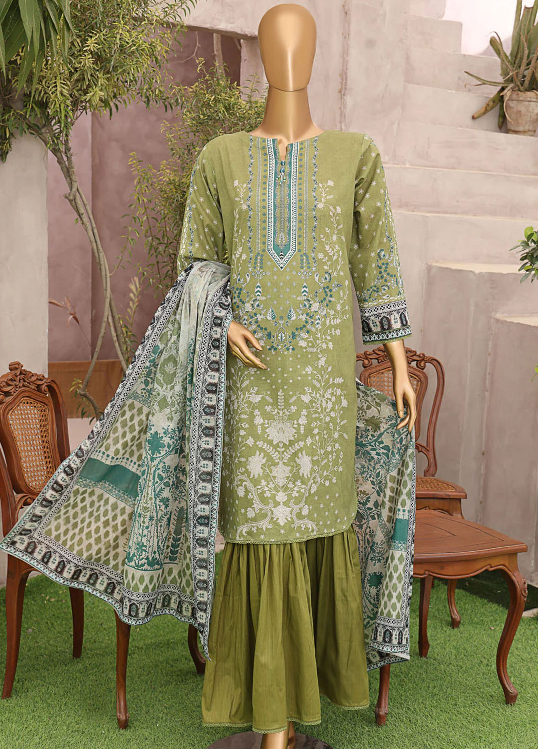 HZ Textiles Printed Lawn Suits Unstitched 3 Piece HZ25MP MPC-589 - Summer Collection