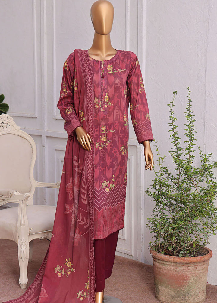 HZ Textiles Printed Lawn Suits Unstitched 3 Piece HZ25MP MPC-595 - Summer Collection