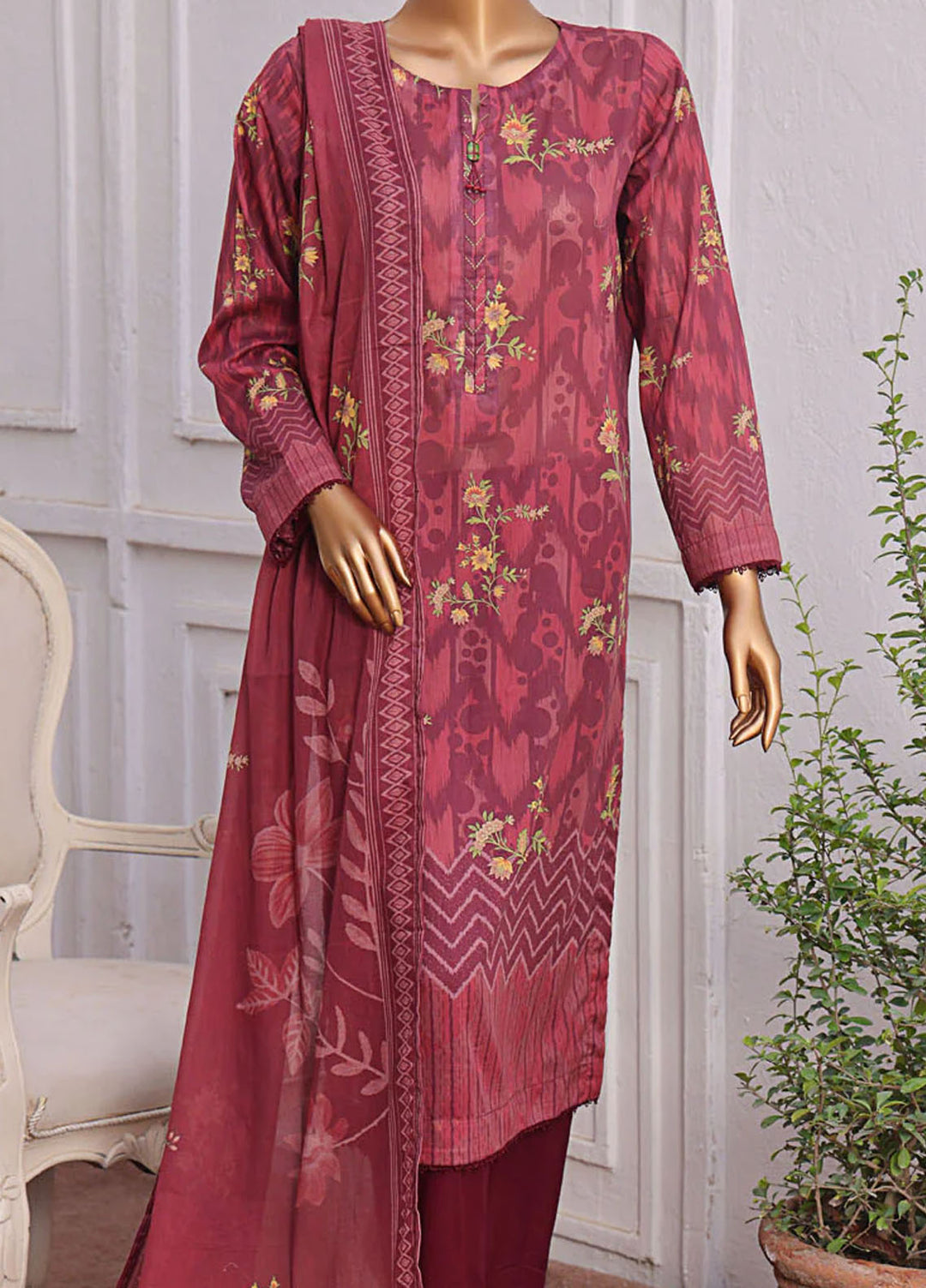 HZ Textiles Printed Lawn Suits Unstitched 3 Piece HZ25MP MPC-595 - Summer Collection