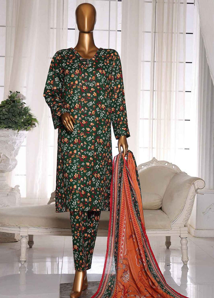 HZ Textiles Printed Lawn Suits Unstitched 3 Piece HZ25OL OC-01 - Summer Collection