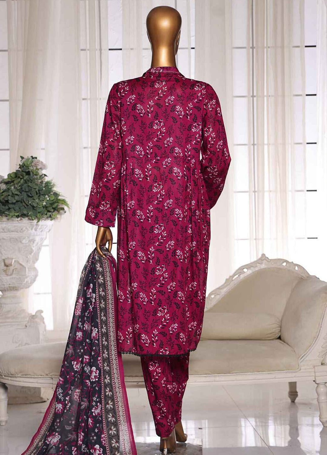 HZ Textiles Printed Lawn Suits Unstitched 3 Piece HZ25OL OC-02 - Summer Collection