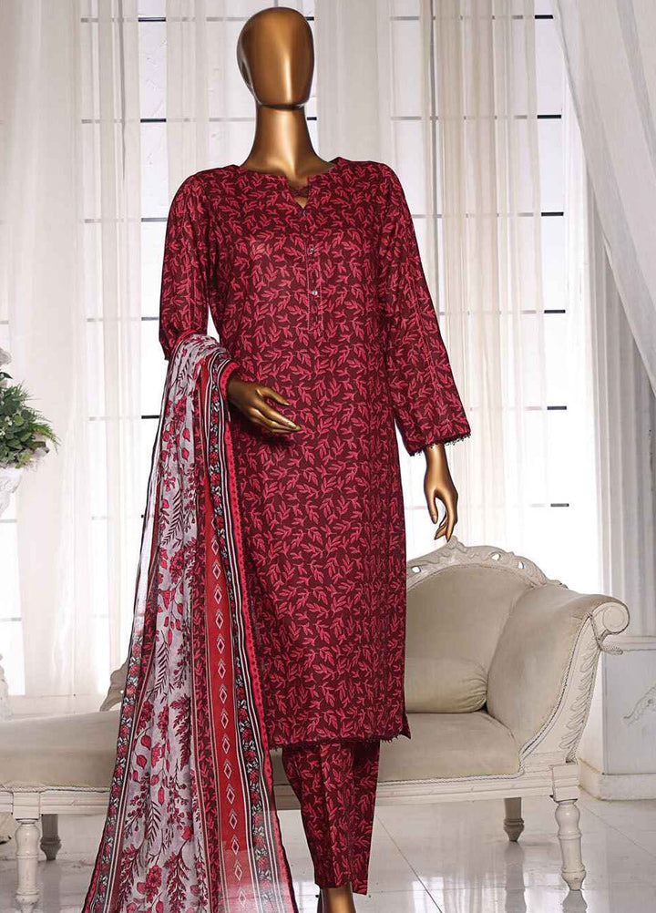 HZ Textiles Printed Lawn Suits Unstitched 3 Piece HZ25OL OC-06 - Summer Collection