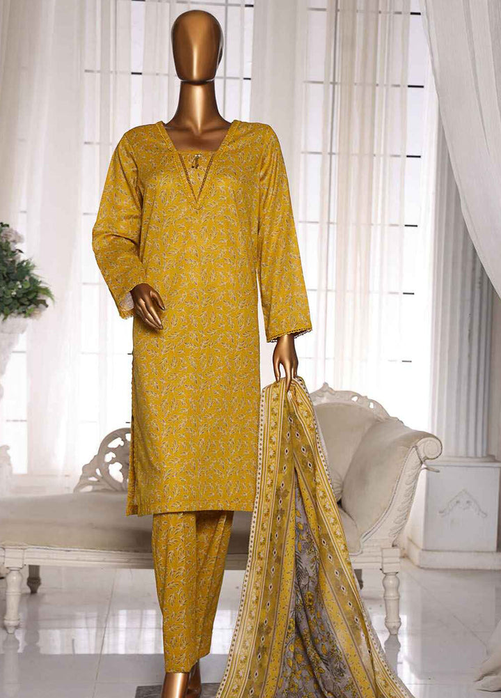 HZ Textiles Printed Lawn Suits Unstitched 3 Piece HZ25OL OC-07 - Summer Collection