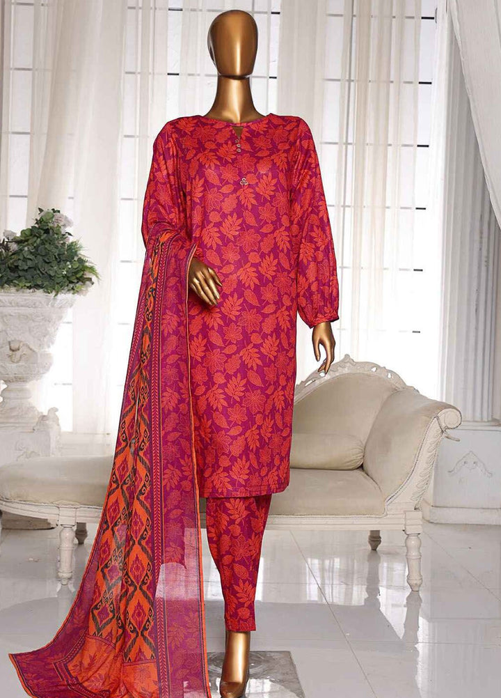 HZ Textiles Printed Lawn Suits Unstitched 3 Piece HZ25OL OC-10 - Summer Collection