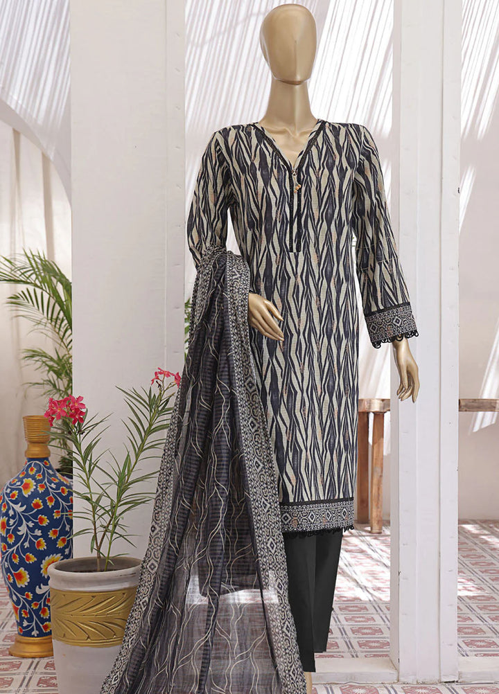 HZ Textiles Printed Lawn Suits Unstitched 3 Piece HZ25P JPC-21 - Summer Collection