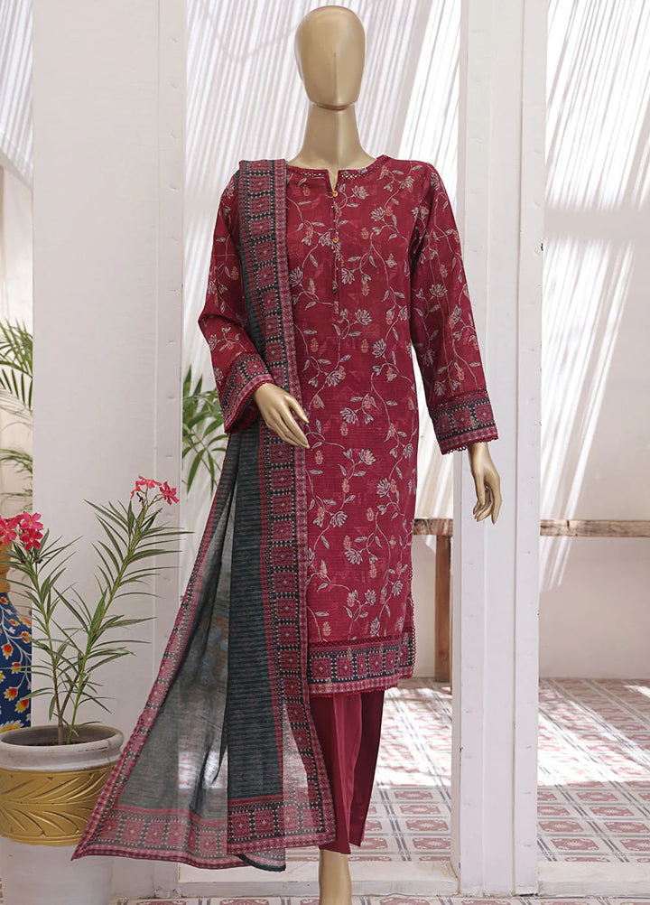 HZ Textiles Printed Lawn Suits Unstitched 3 Piece HZ25P JPC-27 - Summer Collection