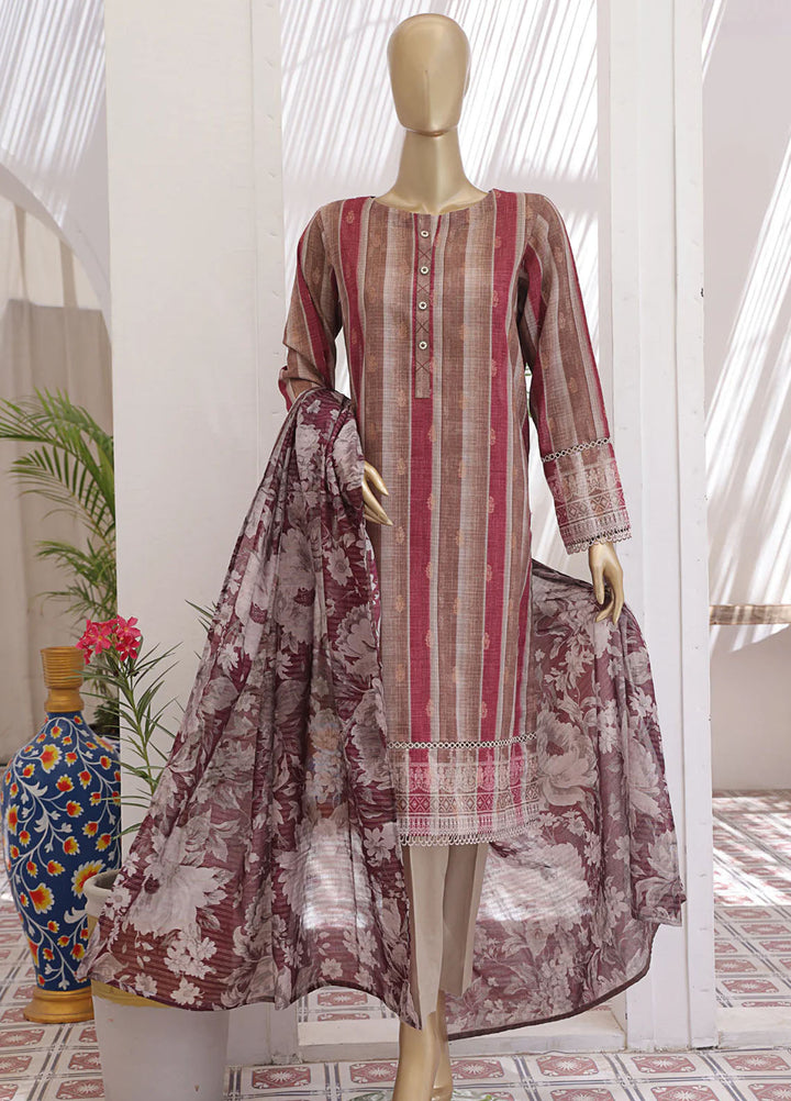 HZ Textiles Printed Lawn Suits Unstitched 3 Piece HZ25P JPC-28 - Summer Collection