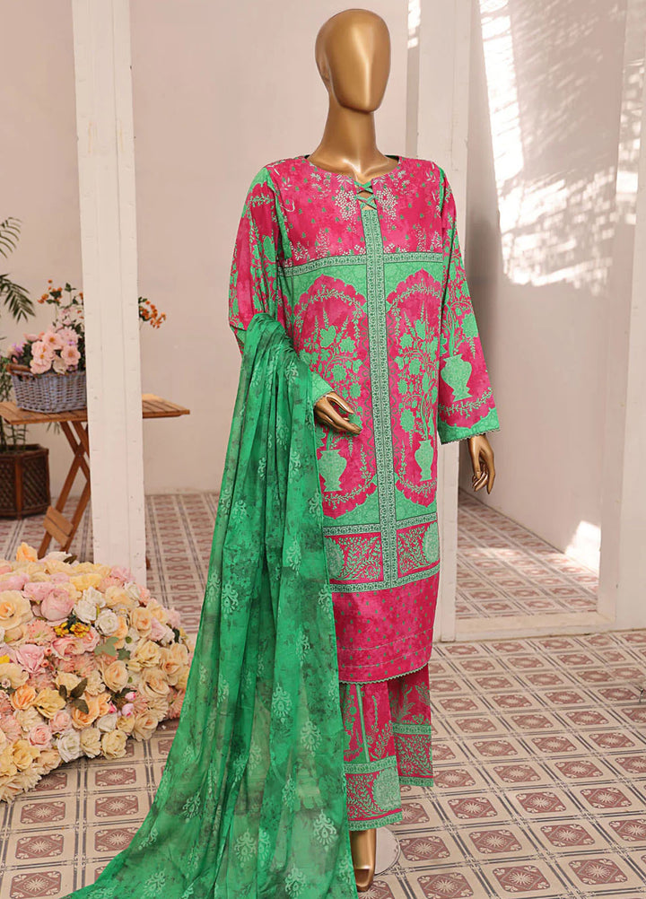 HZ Textiles Printed Lawn Suits Unstitched 3 Piece HZ25PL LP-544 - Summer Collection