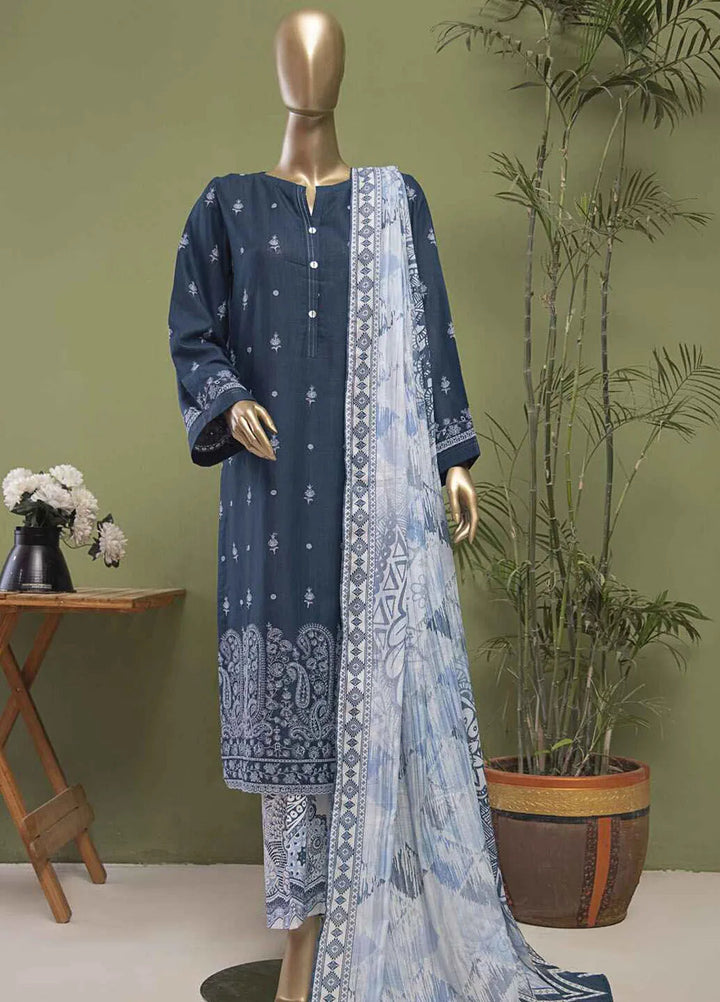 Hz Textiles Printed Lawn Suits Unstitched 3 Piece HZ25PL OPK-20 - Summer Collection