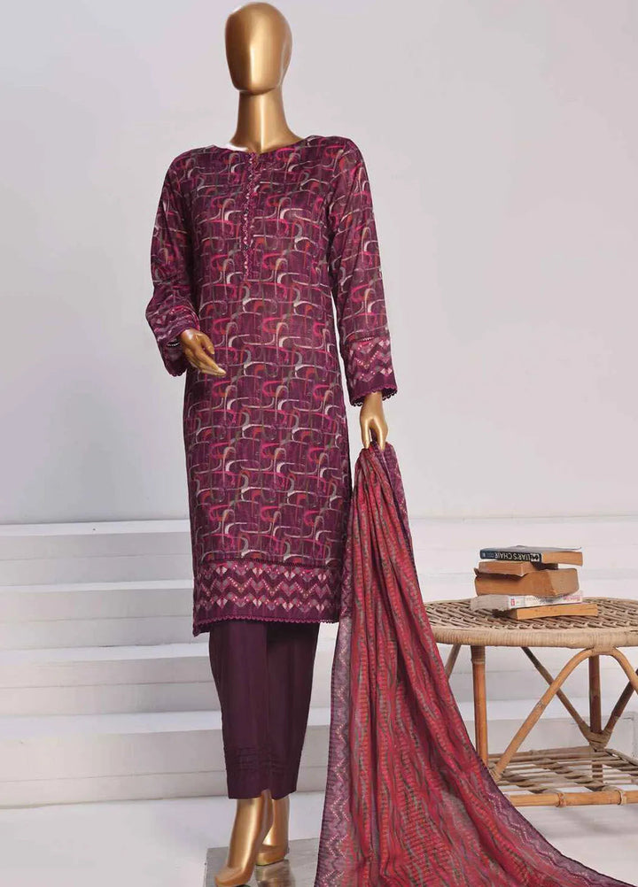HZ Textiles Printed Lawn Suits Unstitched 3 Piece HZ25PL PPC-169 - Summer Collection