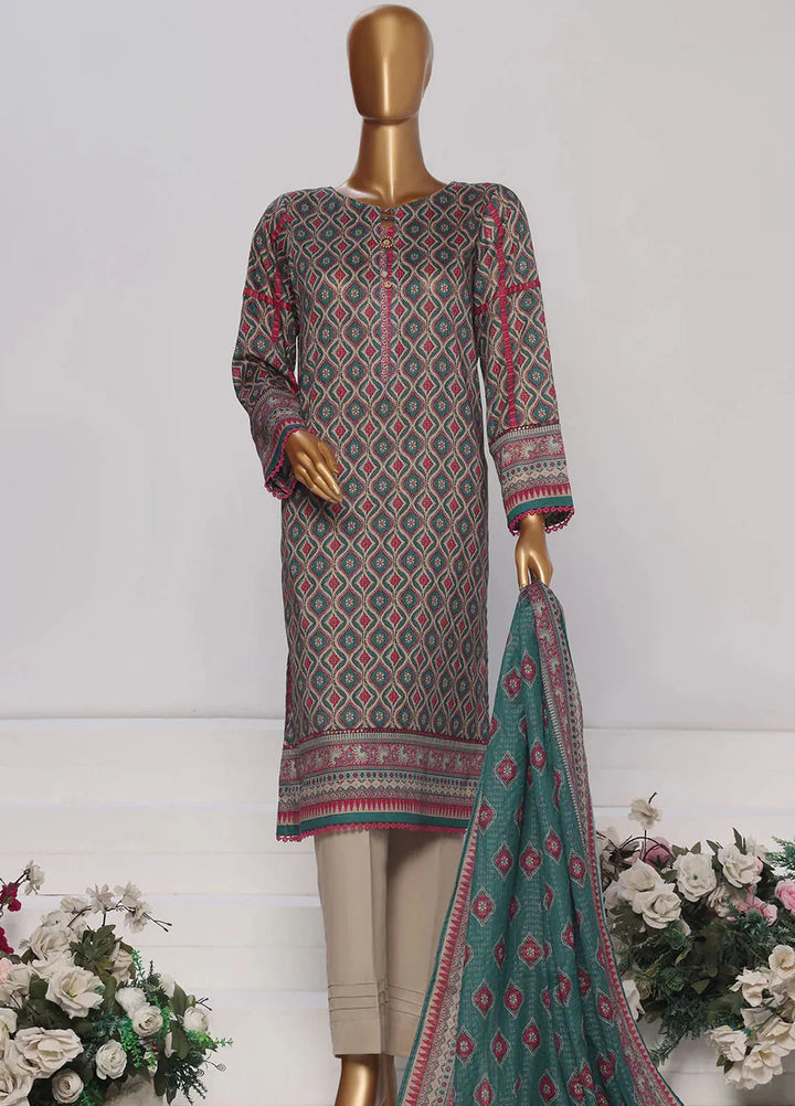 HZ Textiles Printed Lawn Suits Unstitched 3 Piece HZ25PL PPC-176 - Summer Collection