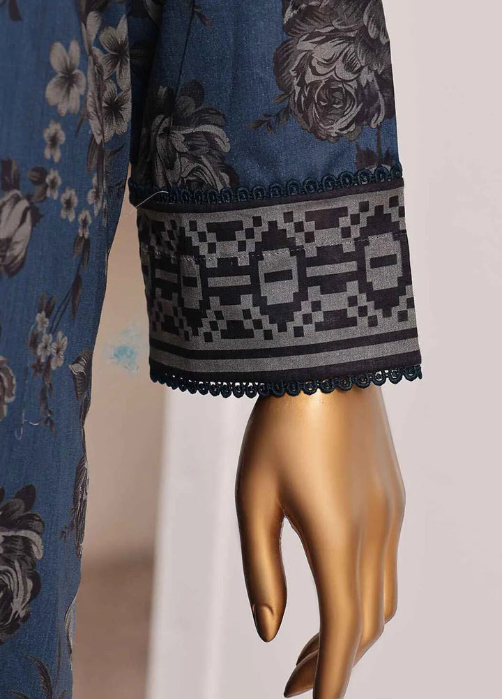 Hz Textiles Printed Lawn Suits Unstitched 3 Piece HZ25PS PPC-201 - Summer Collection