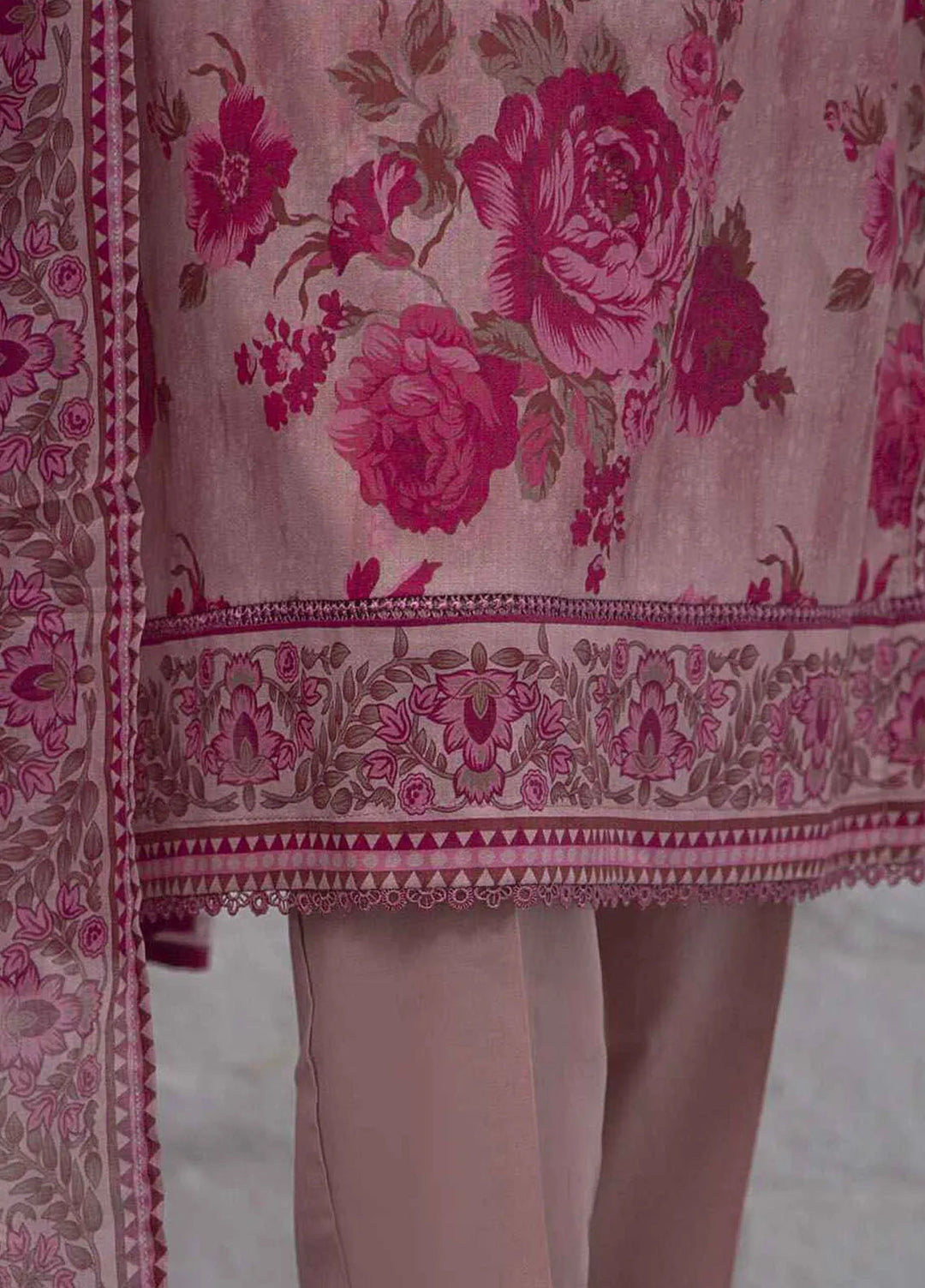 Hz Textiles Printed Lawn Suits Unstitched 3 Piece HZ25PS PPC-203 - Summer Collection