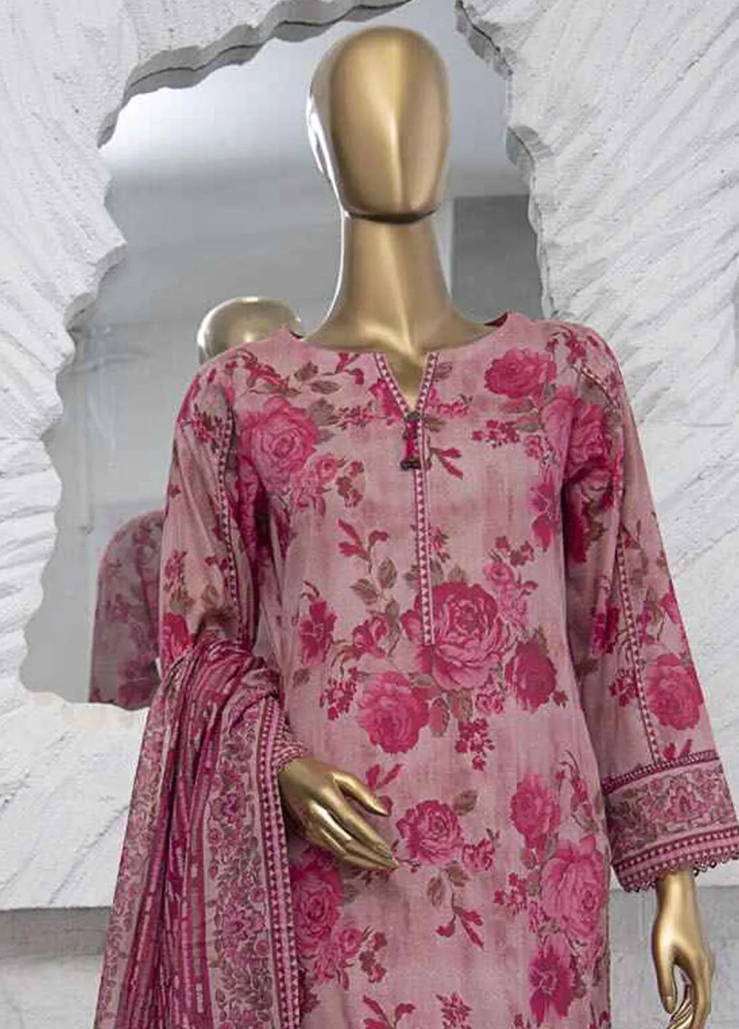 Hz Textiles Printed Lawn Suits Unstitched 3 Piece HZ25PS PPC-203 - Summer Collection