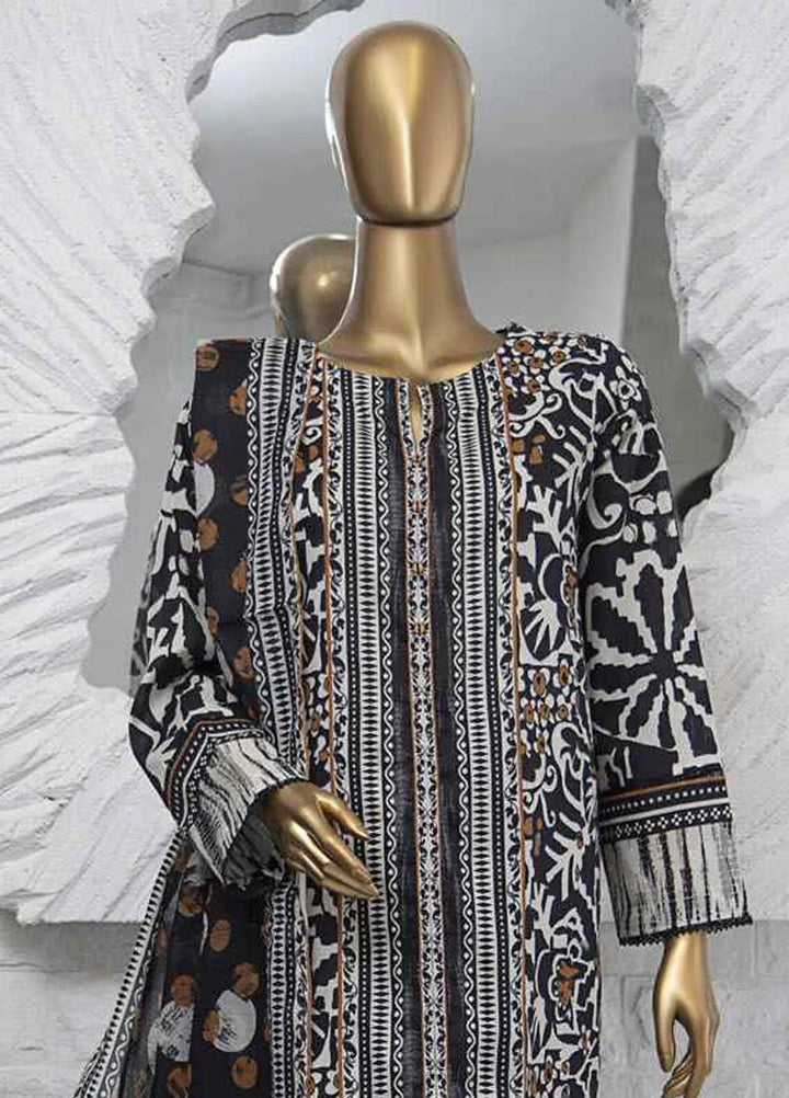 Hz Textiles Printed Lawn Suits Unstitched 3 Piece HZ25PS PPC-204 - Summer Collection