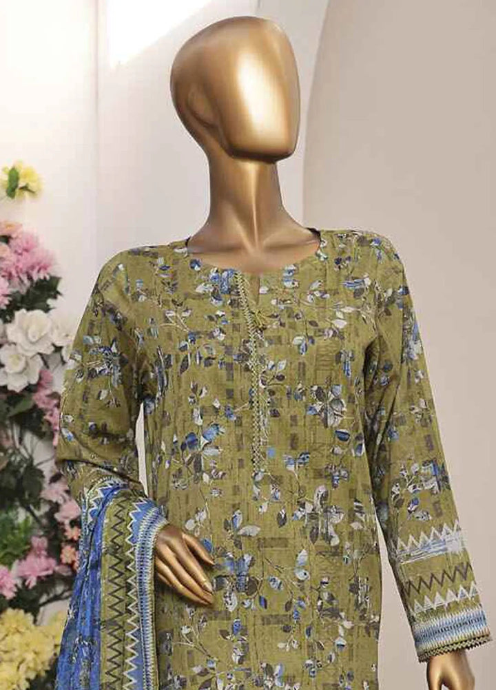 Hz Textiles Printed Lawn Suits Unstitched 3 Piece HZ25PS PPC-206 - Summer Collection