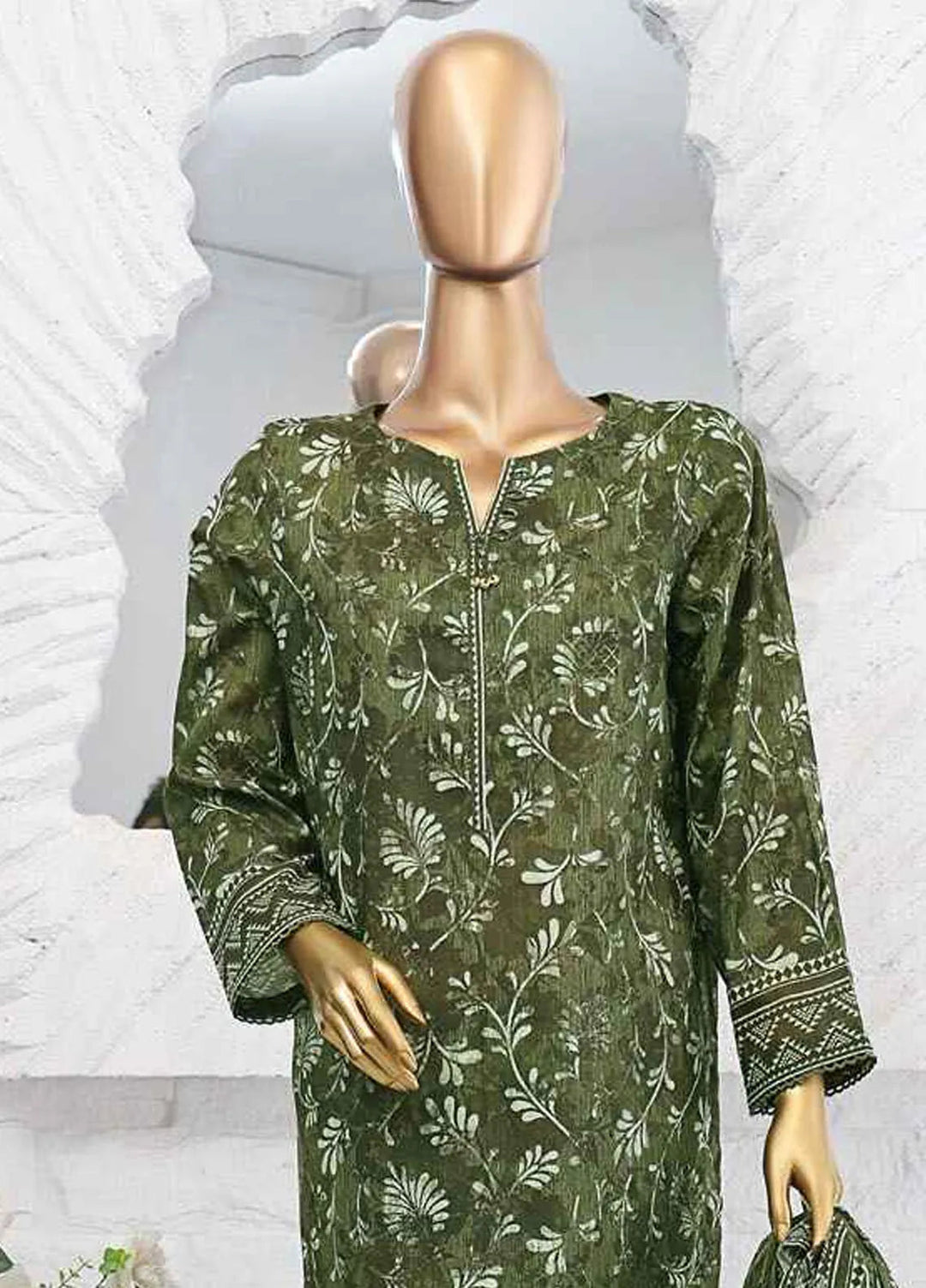 Hz Textiles Printed Lawn Suits Unstitched 3 Piece HZ25PS PPC-207 - Summer Collection