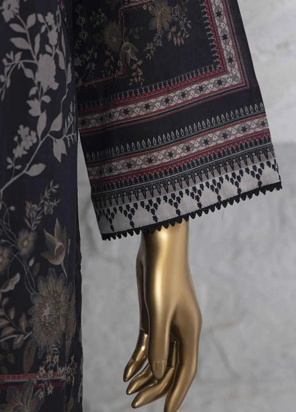 Hz Textiles Printed Lawn Suits Unstitched 3 Piece HZ25PS PPC-208 - Summer Collection