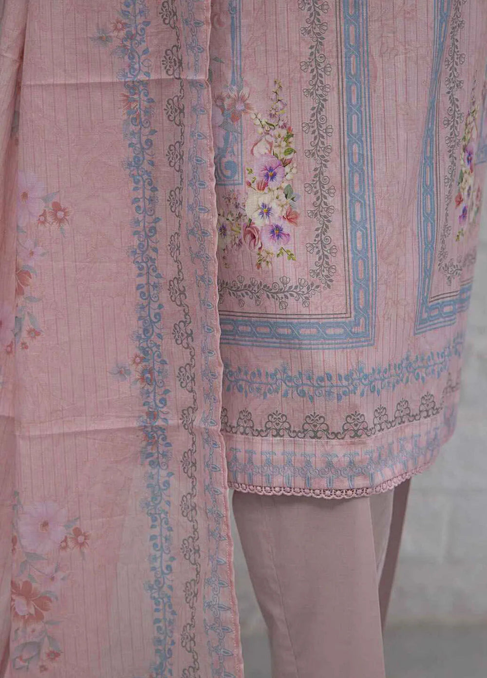 Hz Textiles Printed Lawn Suits Unstitched 3 Piece HZ25PS PPC-209 - Summer Collection