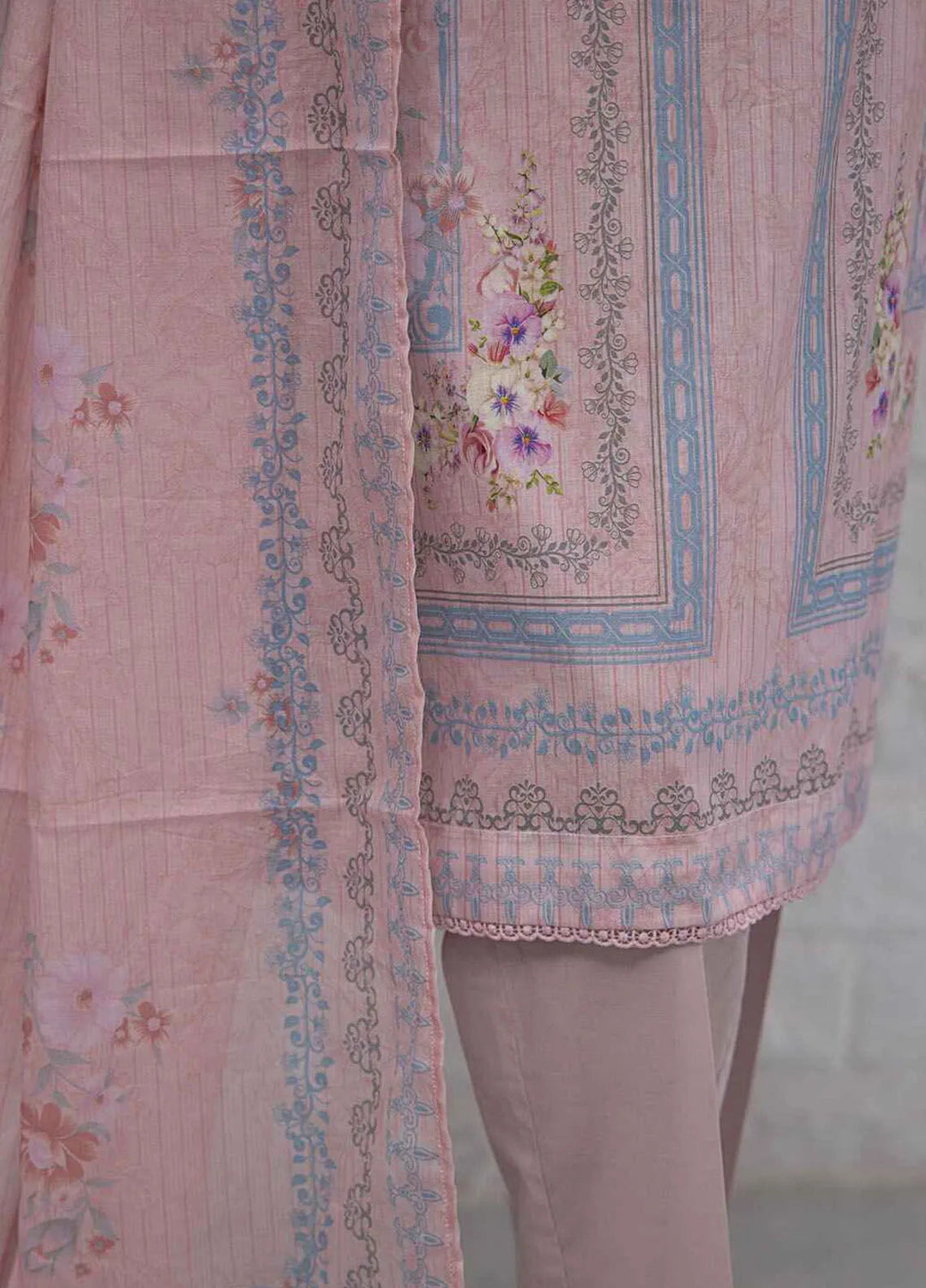 Hz Textiles Printed Lawn Suits Unstitched 3 Piece HZ25PS PPC-209 - Summer Collection