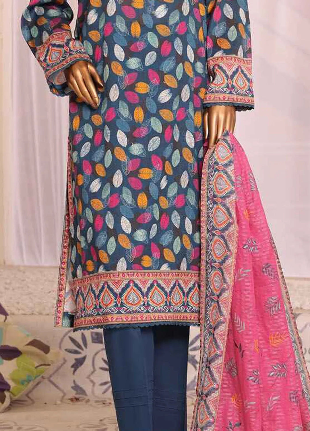 HZ Textiles Printed Lawn Suits Unstitched 3 Piece HZ25PVL3 PPC-188 - Summer Collection