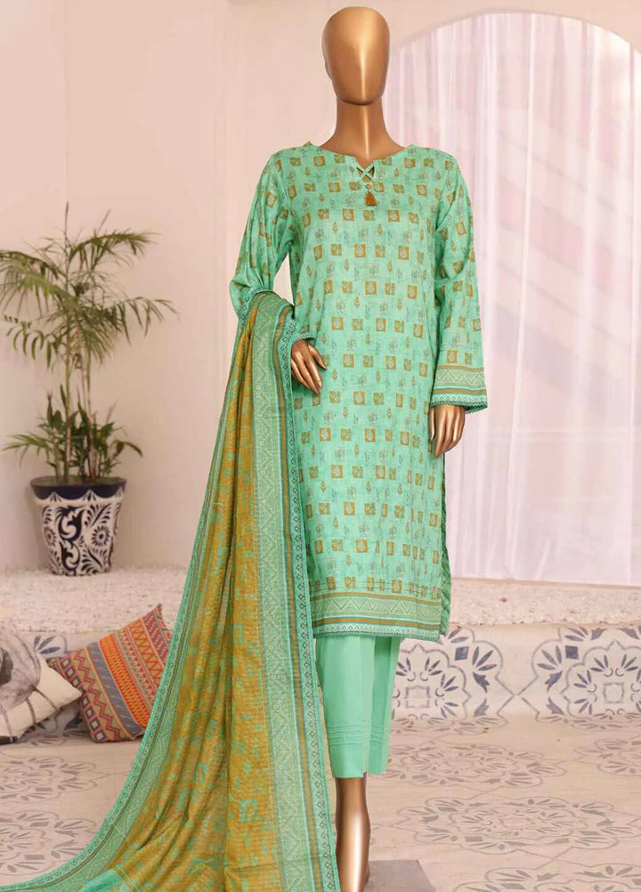 HZ Textiles Printed Lawn Suits Unstitched 3 Piece HZ25PVL3 PPC-190 - Summer Collection