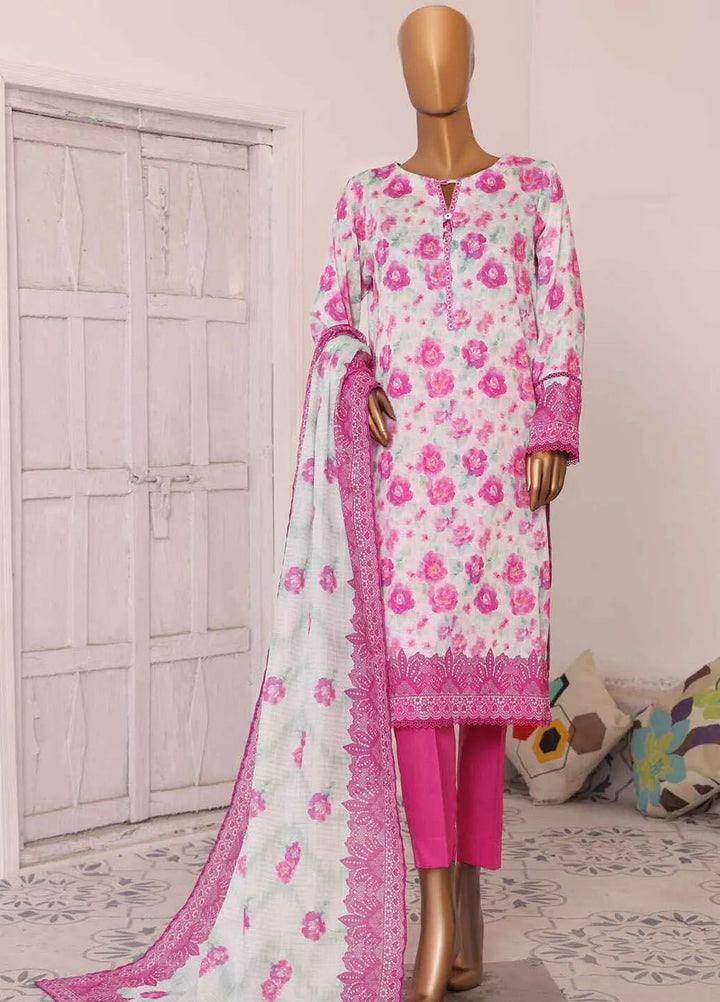 HZ Textiles Printed Lawn Suits Unstitched 3 Piece HZ25PVL3 PPC-192 - Summer Collection