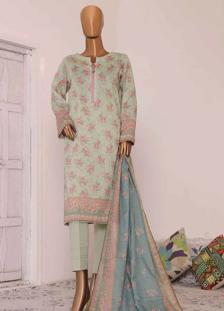 HZ Textiles Printed Lawn Suits Unstitched 3 Piece HZ25PVL3 PPC-193 - Summer Collection