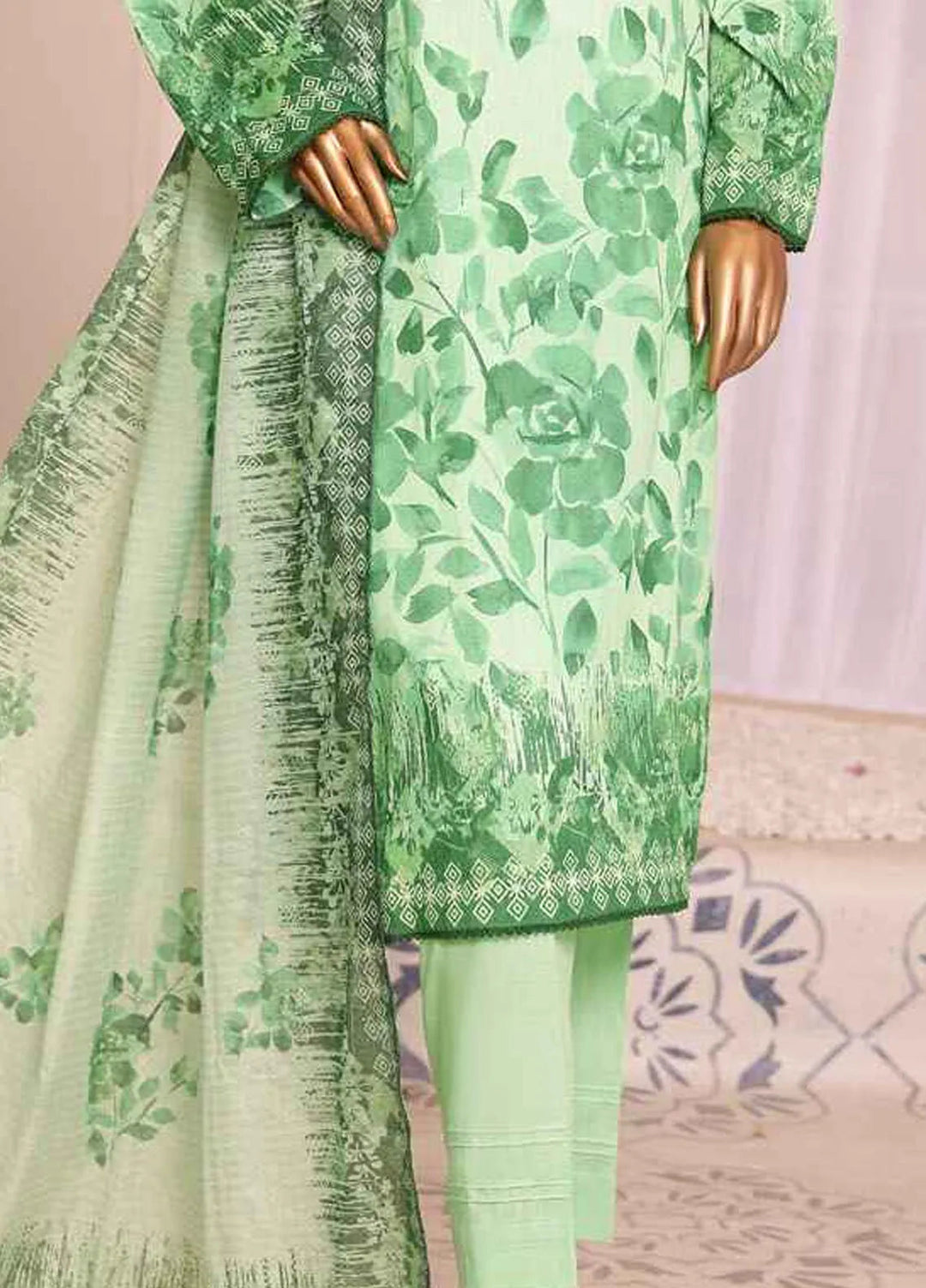 HZ Textiles Printed Lawn Suits Unstitched 3 Piece HZ25PVL3 PPC-194 - Summer Collection